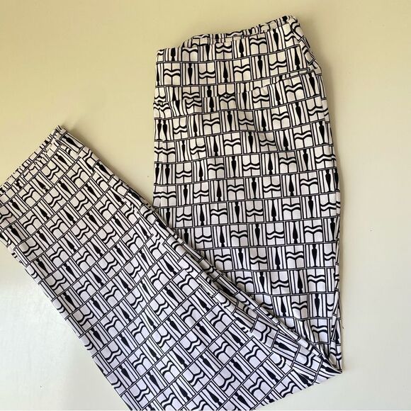 J. McLaughlin Newport leggings printed black white small - Picture 1 of 8